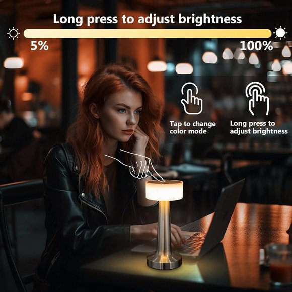 Ultra Luxury Slim & Sleek 3 Way Modes & Stepless Dimmable LED Touch Lamp - Picture 3 of 9